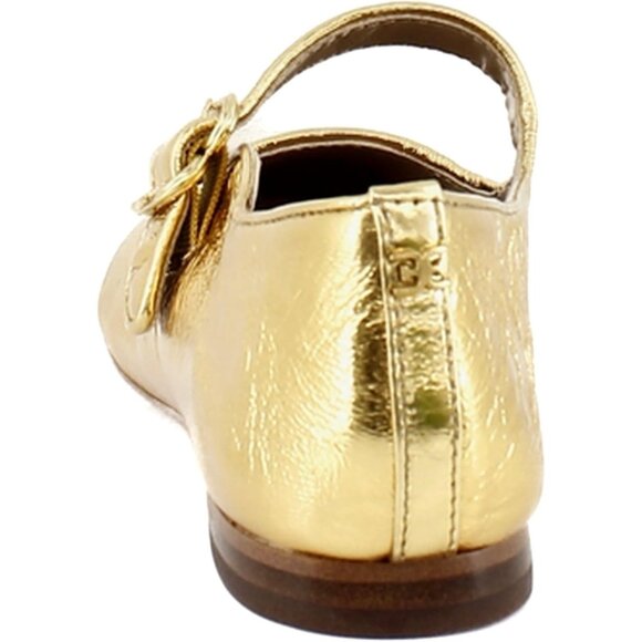 Sam Edelman Womens Medallion Gold Leather  Michaela Mary Jane Ballet Flat Shoes - Picture 4 of 8